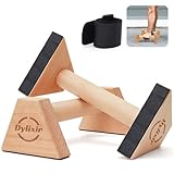 Liegestützgriffe 2 Push Up Bars Holz Parallettes gelenkschonende Liegestützgriffe Calisthenics Equipment Fitnessgeräte für zuhause Handstand & Liegestütze S